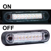 Long 8x LED Easy Fit Slim Red Marker Light Ideal For Truck & Van Bars -  Bowers Parts Online